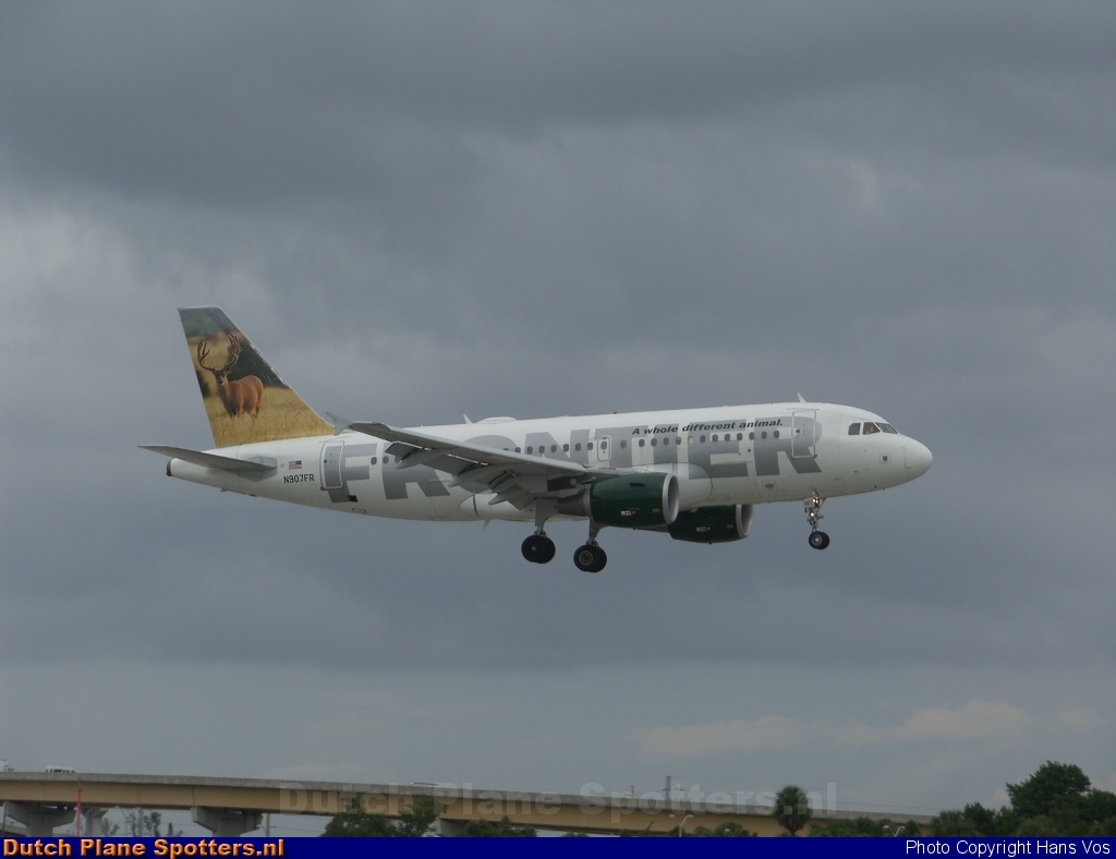 N907FR Airbus A319 Frontier Airlines by Hans Vos