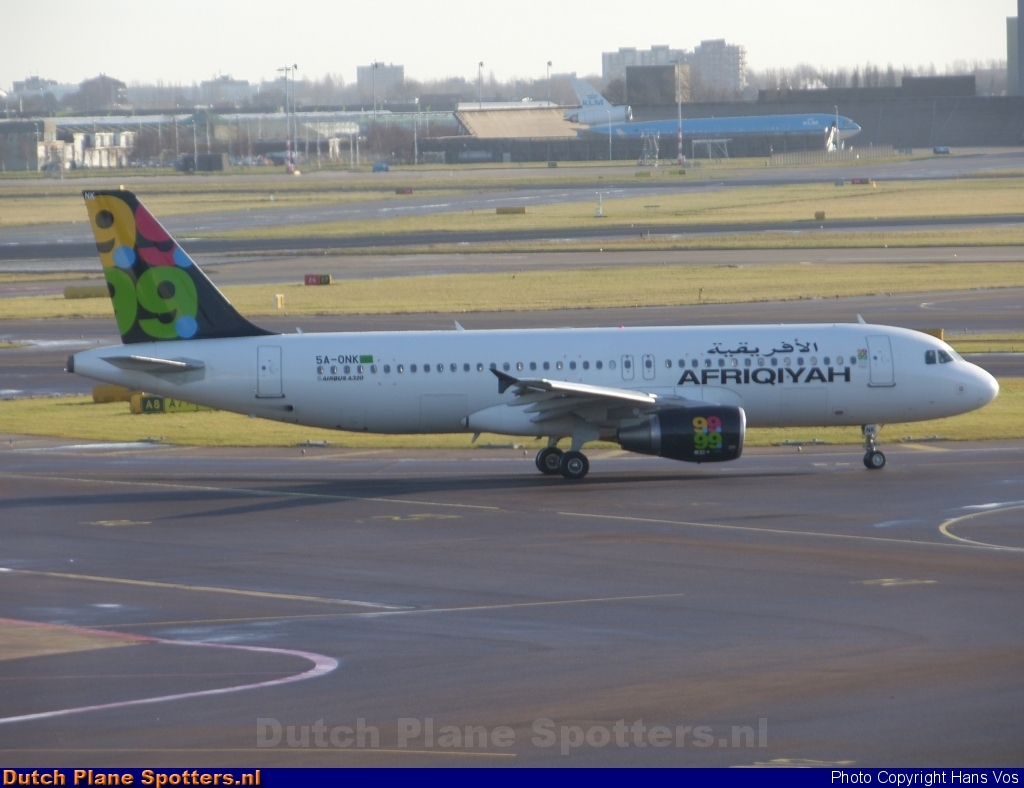 5A-ONK Airbus A320 Afriqiyah Airways by Hans Vos