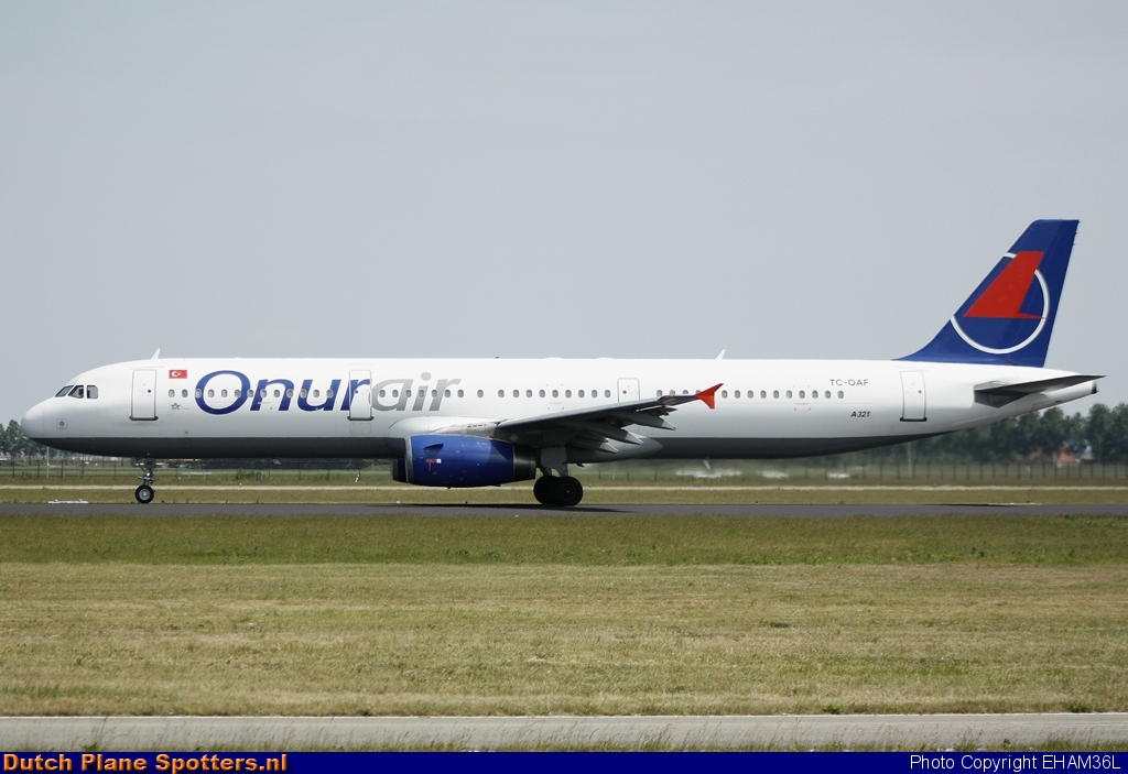 TC-OAF Airbus A321 Onur Air by EHAM36L