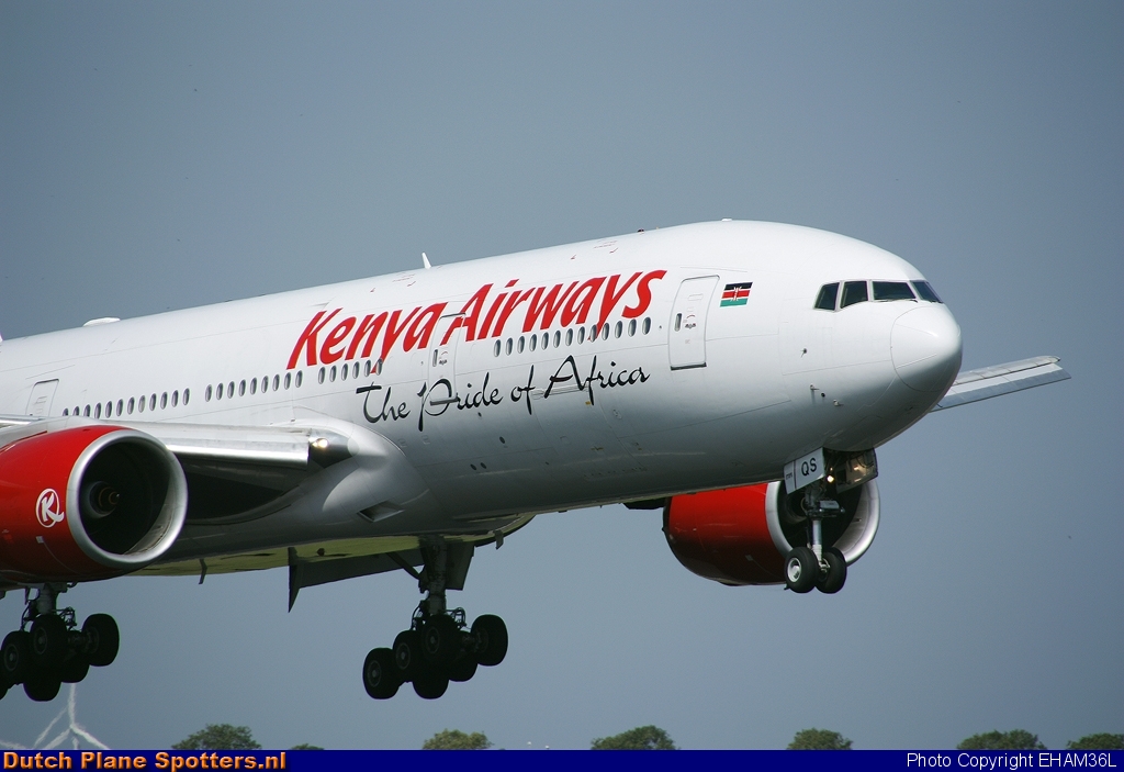 5Y-KQS Boeing 777-200 Kenya Airways by EHAM36L