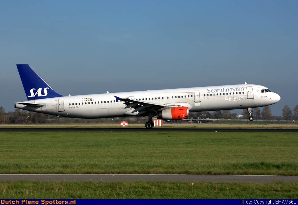 OY-KBE Airbus A321 SAS Scandinavian Airlines by EHAM36L
