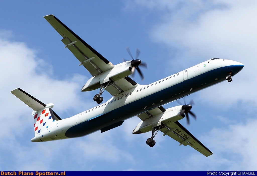 9A-CQB Bombardier Dash 8-Q400 Croatia Airlines by EHAM36L
