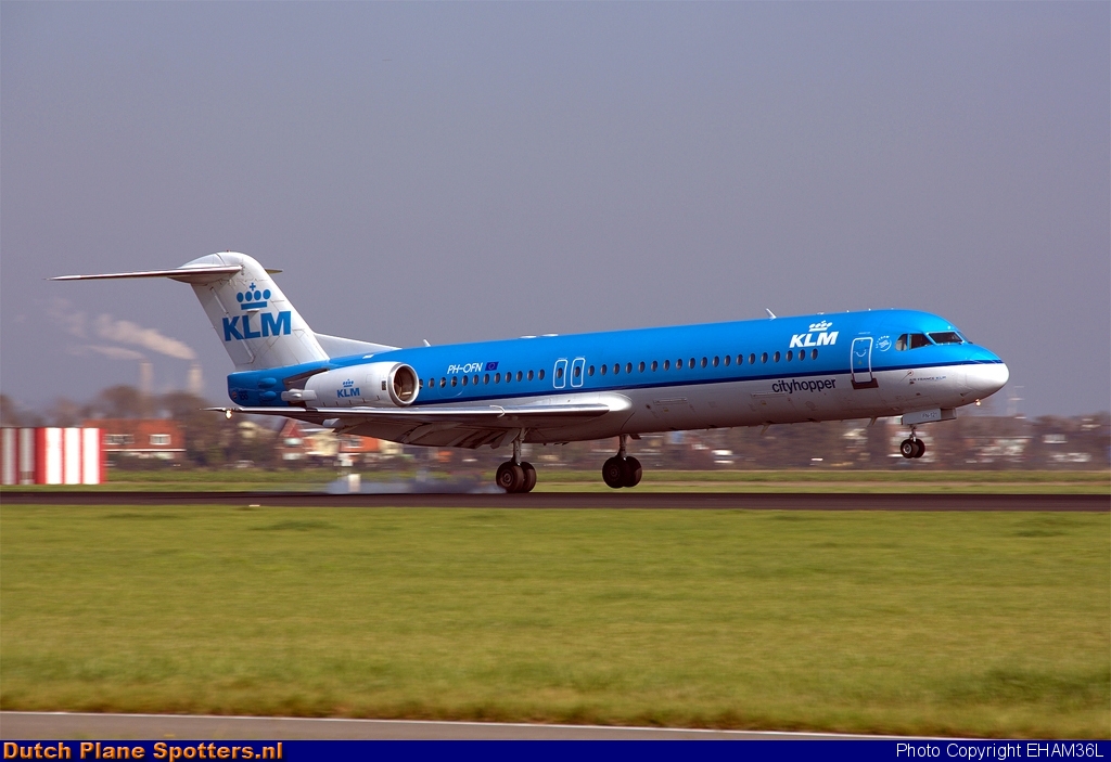 PH-OFN Fokker 100 KLM Cityhopper by EHAM36L
