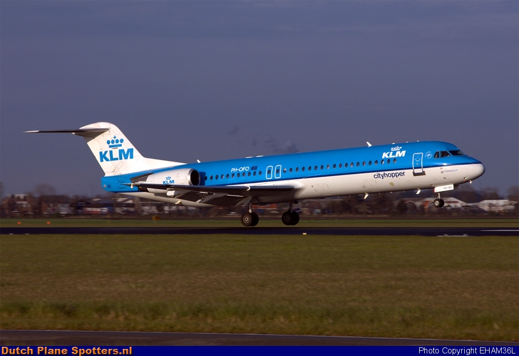PH-OFO Fokker 100 KLM Cityhopper by EHAM36L