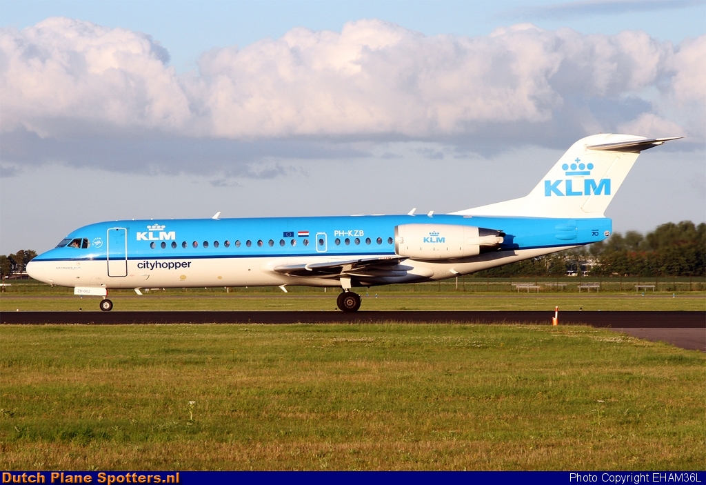 PH-KZB Fokker 70 KLM Cityhopper by EHAM36L