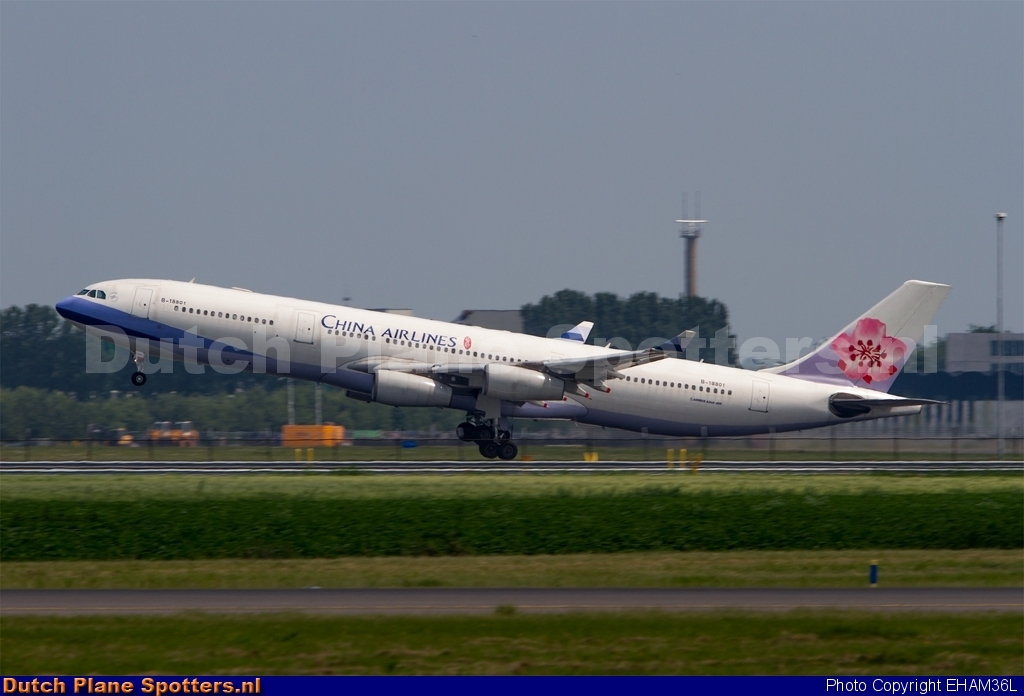 B-18801 Airbus A340-300 China Airlines by EHAM36L