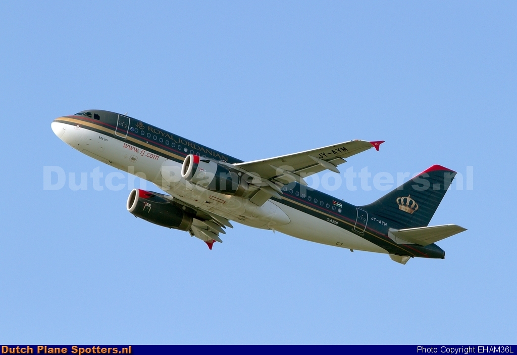 JY-AYM Airbus A319 Royal Jordanian Airlines by EHAM36L
