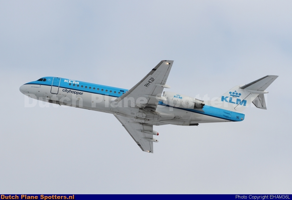 PH-KZP Fokker 70 KLM Cityhopper by EHAM36L