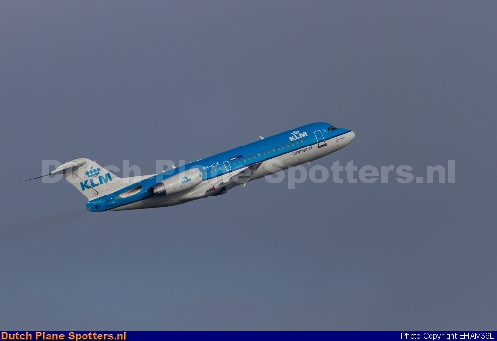 PH-KZK Fokker 70 KLM Cityhopper by EHAM36L