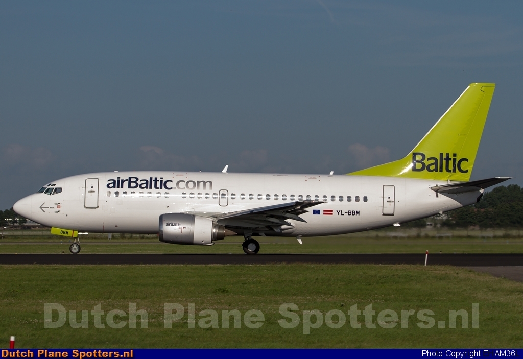 YL-BBM Boeing 737-500 Air Baltic by EHAM36L