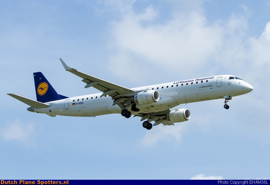 D-AEBI Embraer 195 CityLine (Lufthansa Regional) by EHAM36L