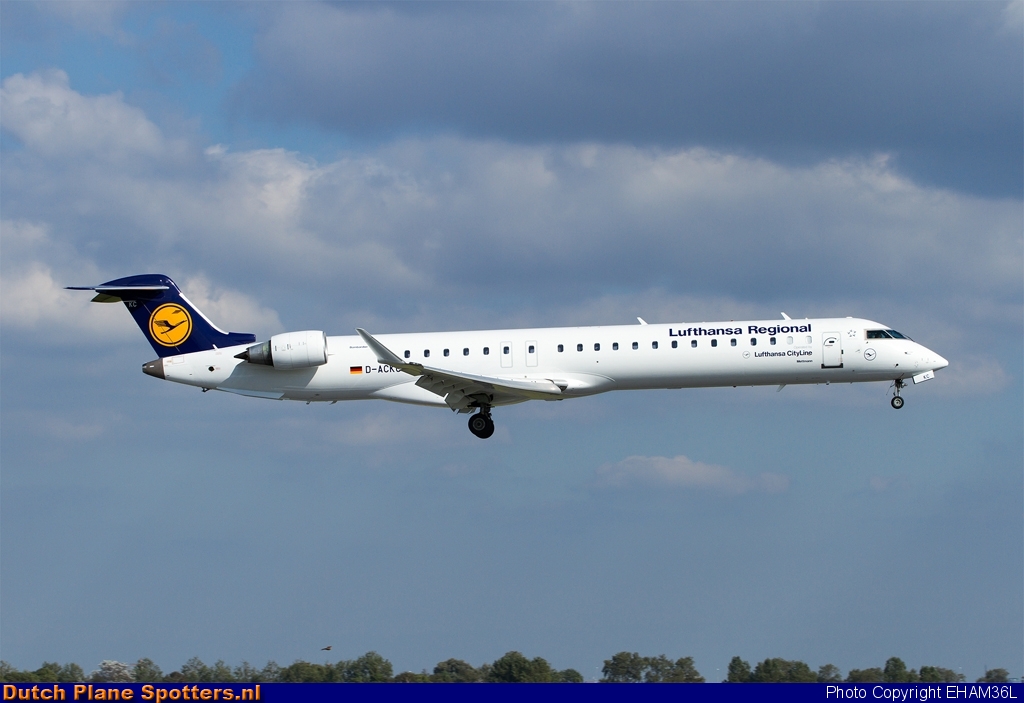 D-ACKC Bombardier Canadair CRJ900 CityLine (Lufthansa Regional) by EHAM36L