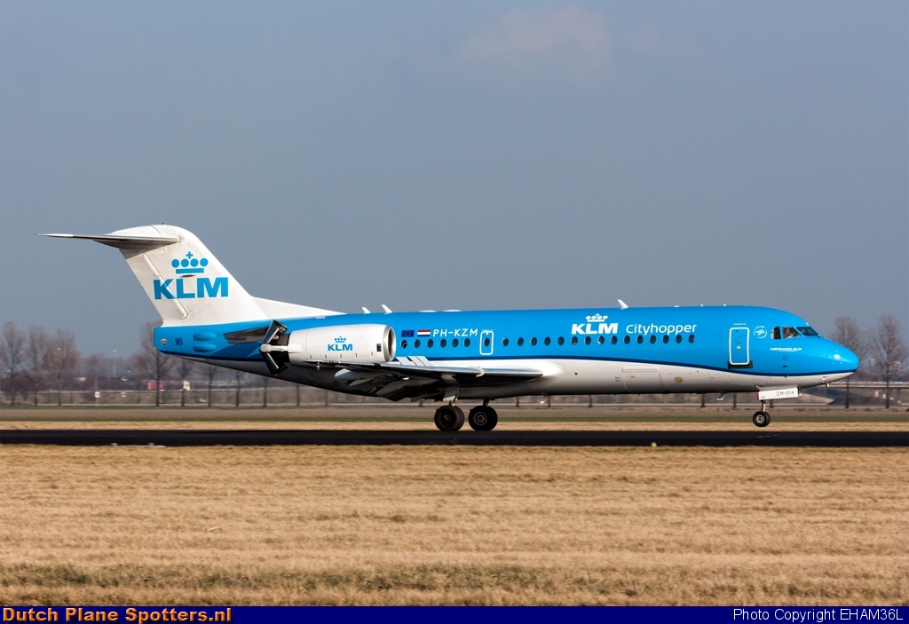 PH-KZM Fokker 70 KLM Cityhopper by EHAM36L