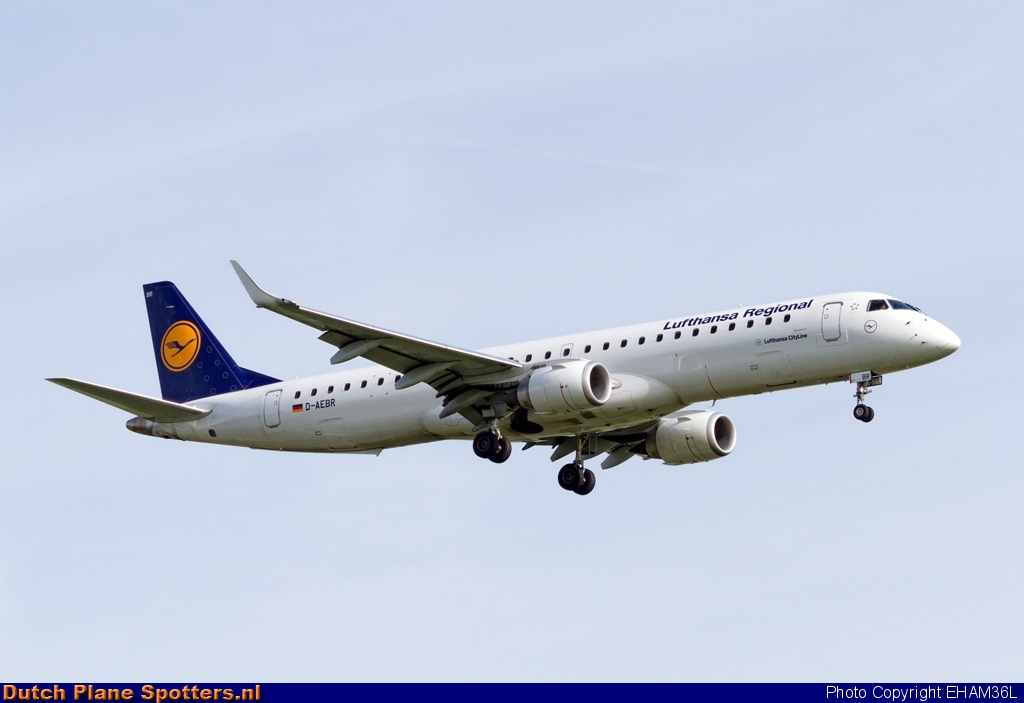 D-AEBR Embraer 195 CityLine (Lufthansa Regional) by EHAM36L