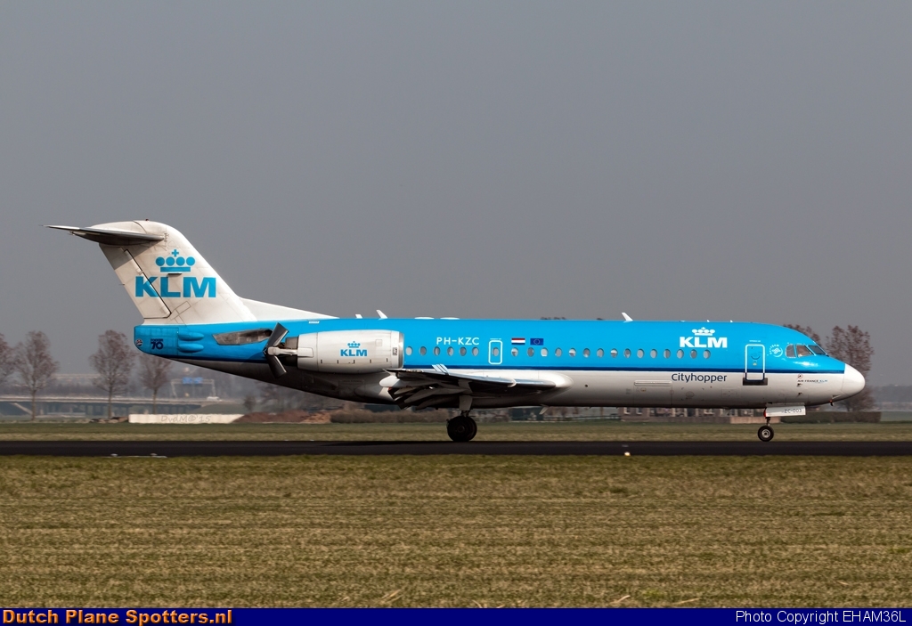 PH-KZC Fokker 70 KLM Cityhopper by EHAM36L