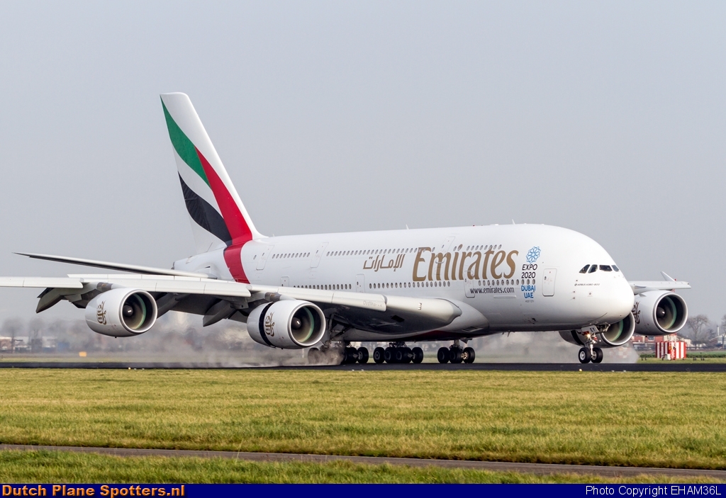 A6-EEY Airbus A380-800 Emirates by EHAM36L