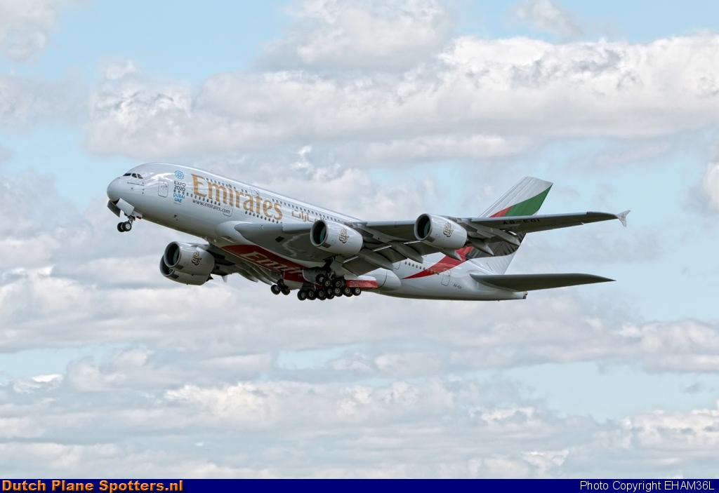 A6-EOI Airbus A380-800 Emirates by EHAM36L