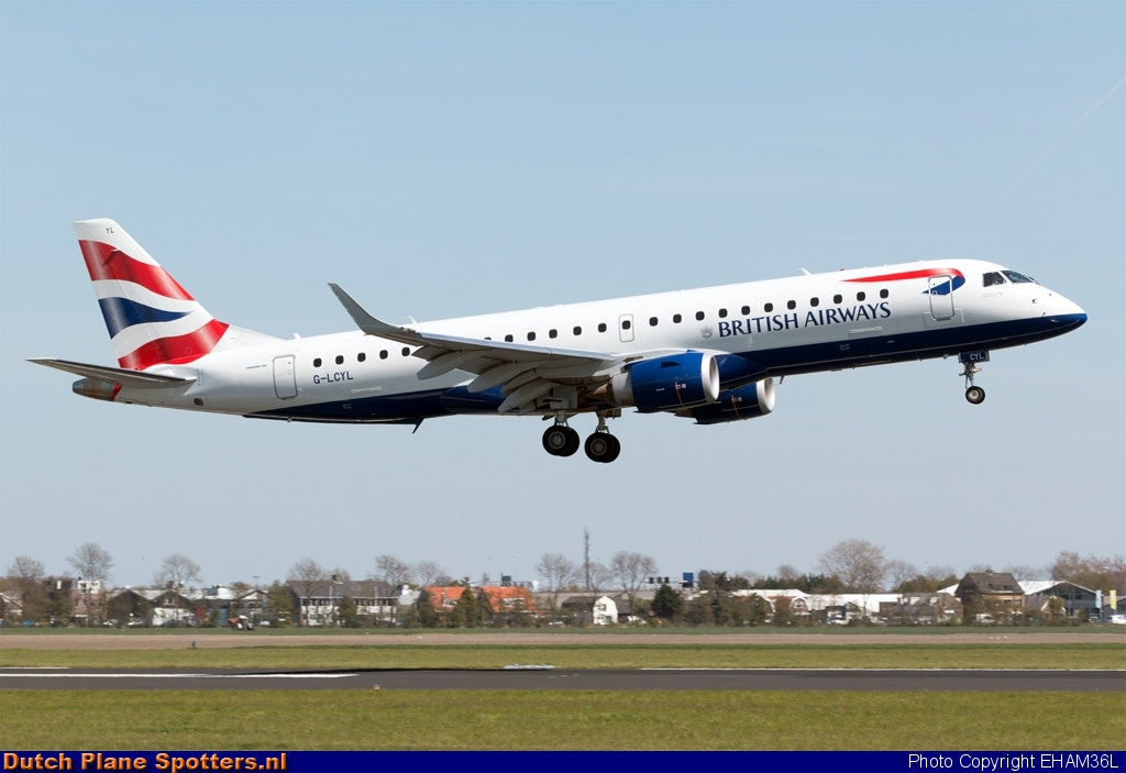 G-LCYL Embraer 190 BA CityFlyer (British Airways) by EHAM36L