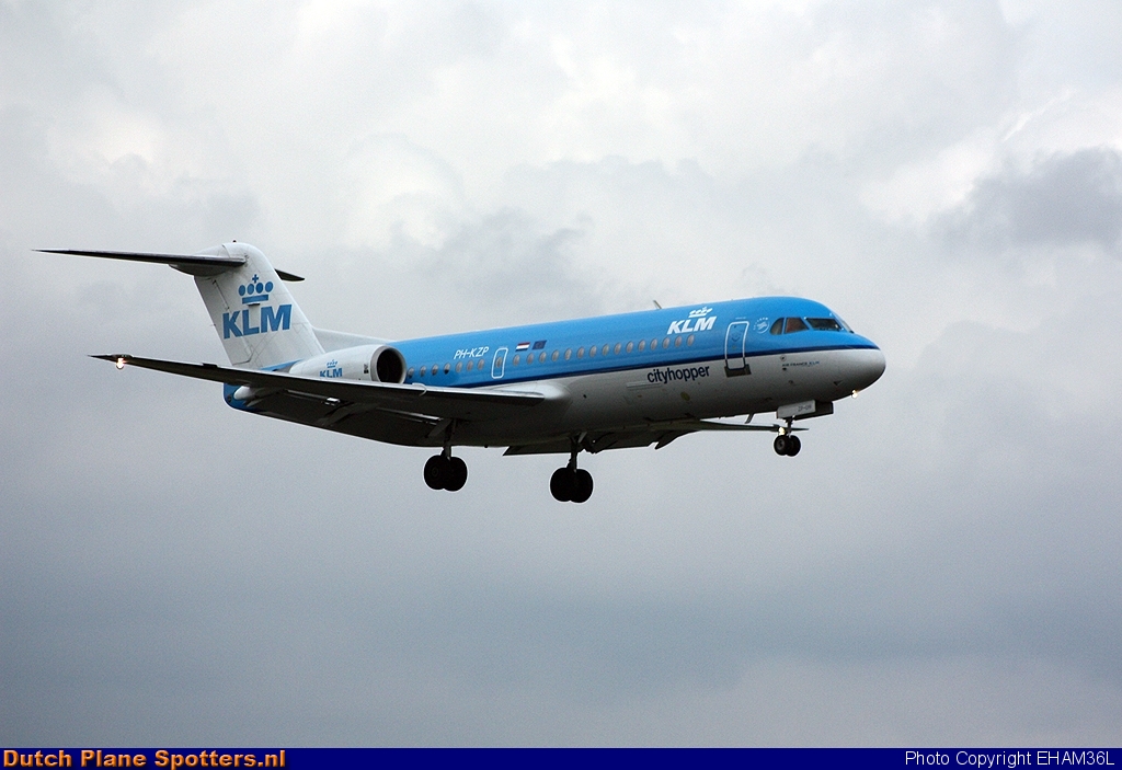 PH-KZP Fokker 70 KLM Cityhopper by EHAM36L