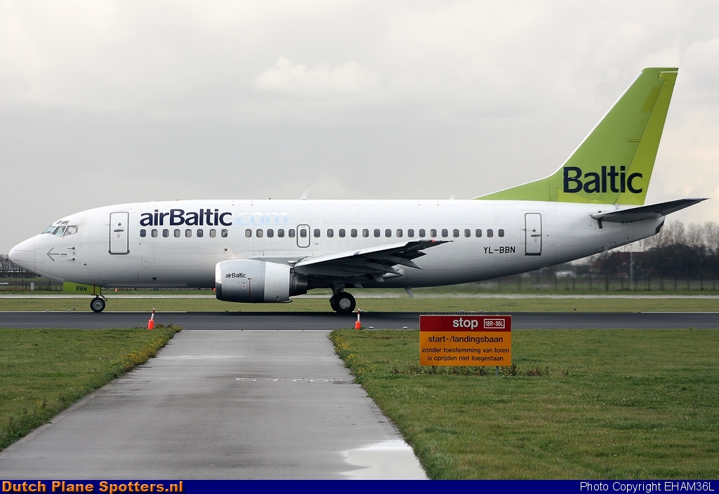 YL-BBN Boeing 737-500 Air Baltic by EHAM36L