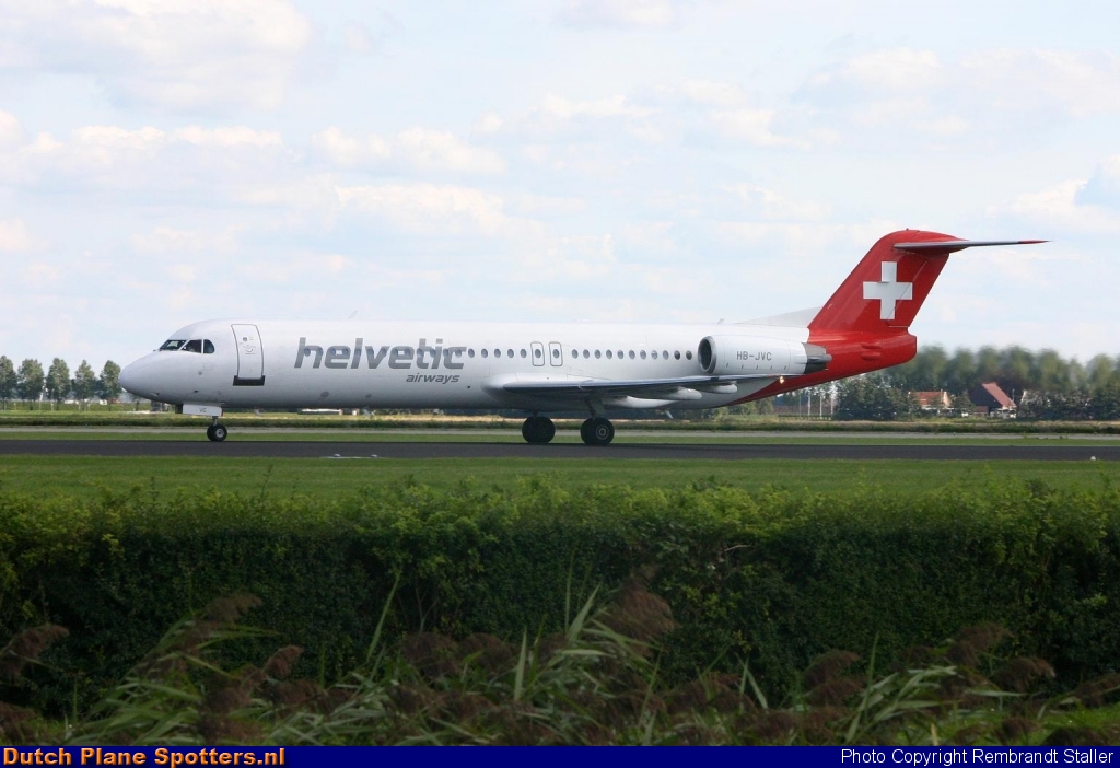 HB-JVC Fokker 100 Helvetic Airways by Rembrandt Staller