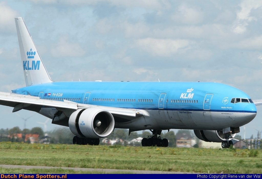 PH-BQM Boeing 777-200 KLM Royal Dutch Airlines by Rene van der Wal
