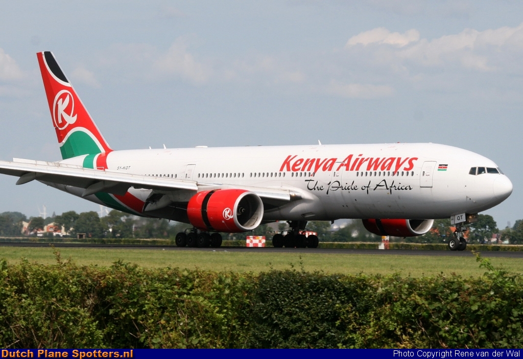 5Y-KQT Boeing 777-200 Kenya Airways by Rene van der Wal