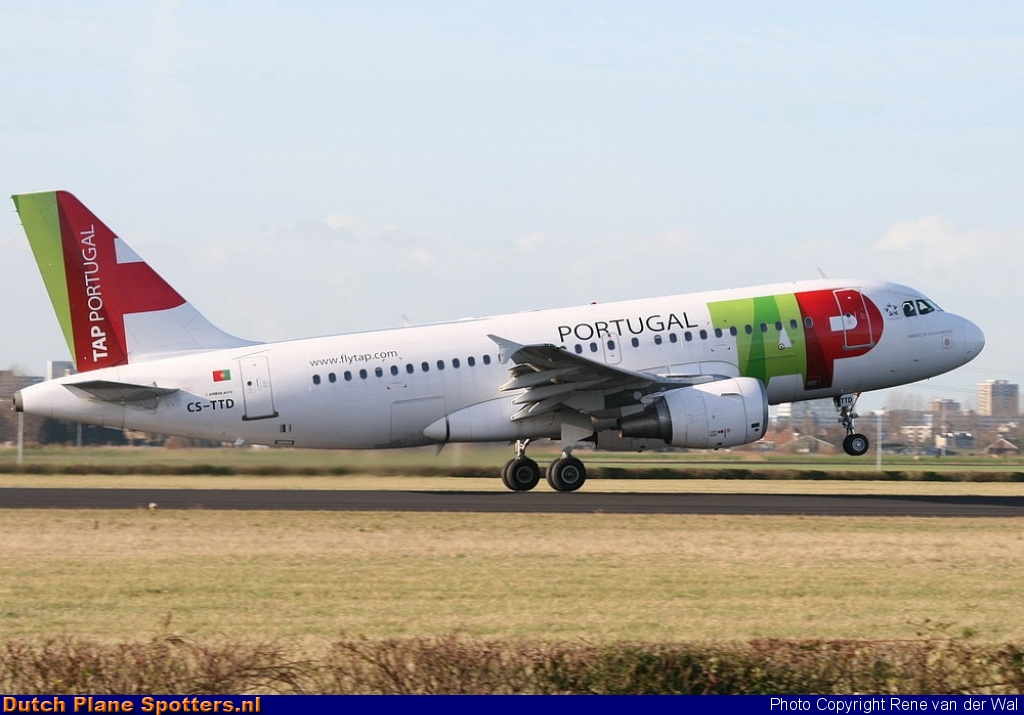 CS-TTD Airbus A319 TAP Air Portugal by Rene van der Wal