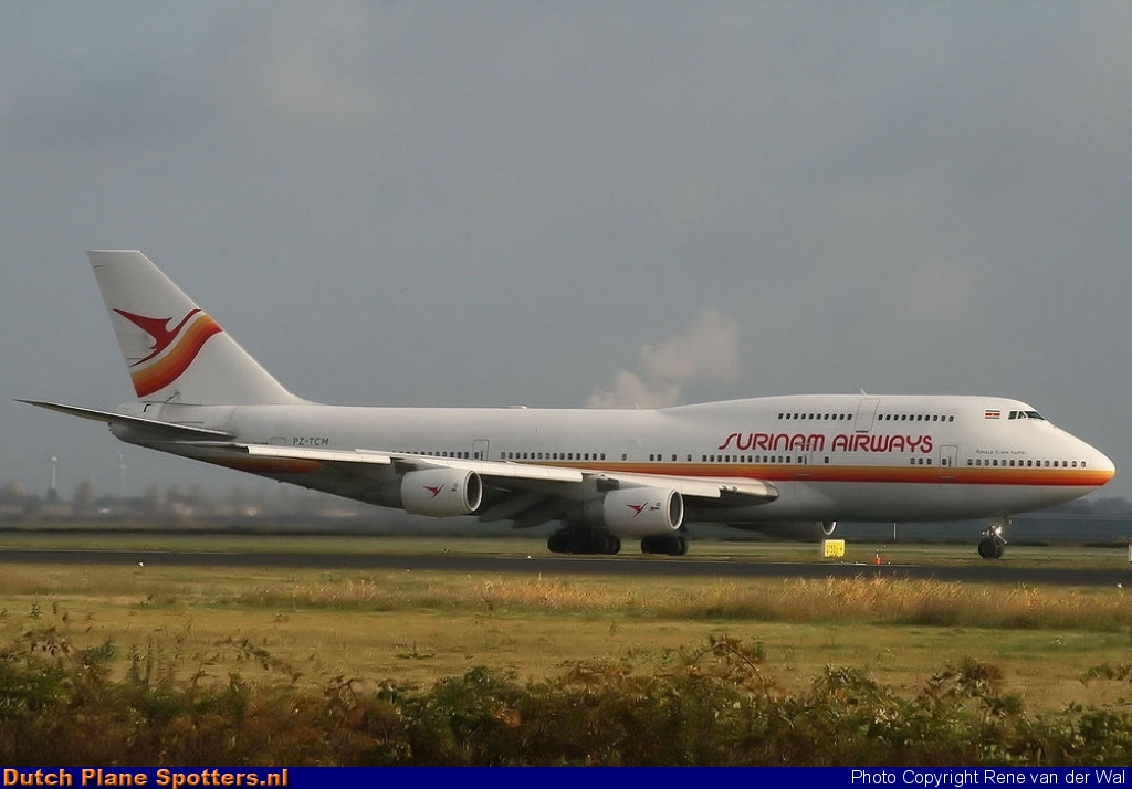 PZ-TCM Boeing 747-300 Surinam Airways by Rene van der Wal