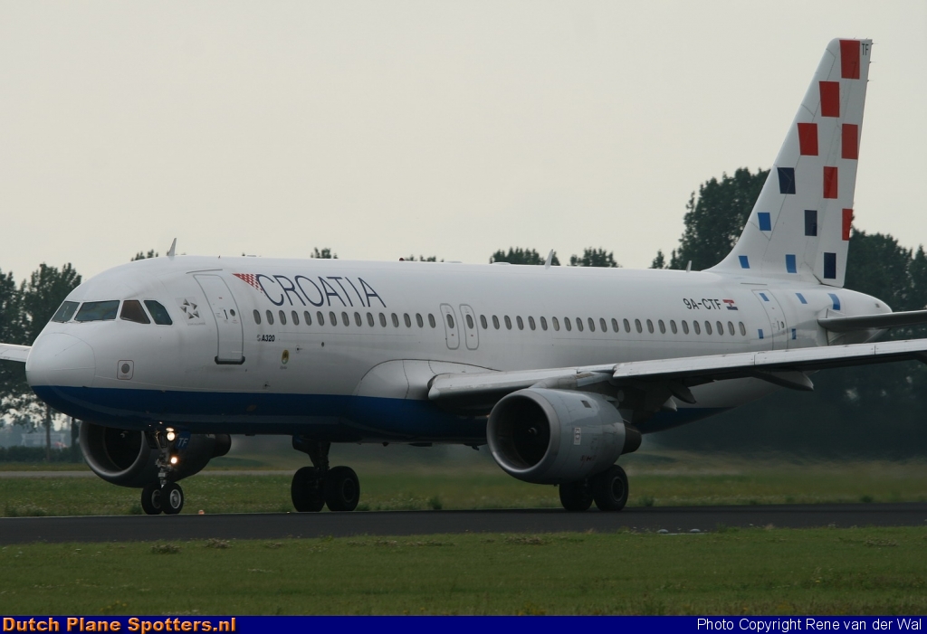 9A-CTF Airbus A320 Croatia Airlines by Rene van der Wal
