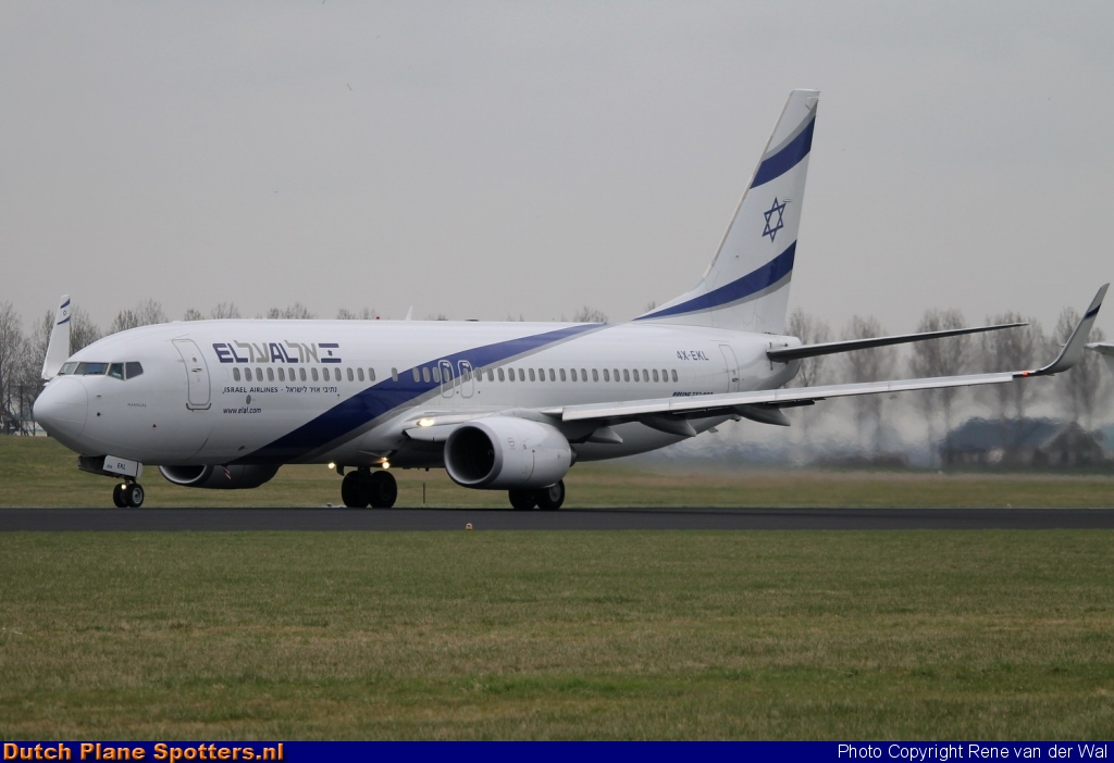 4X-EKL Boeing 737-800 El Al Israel Airlines by Rene van der Wal