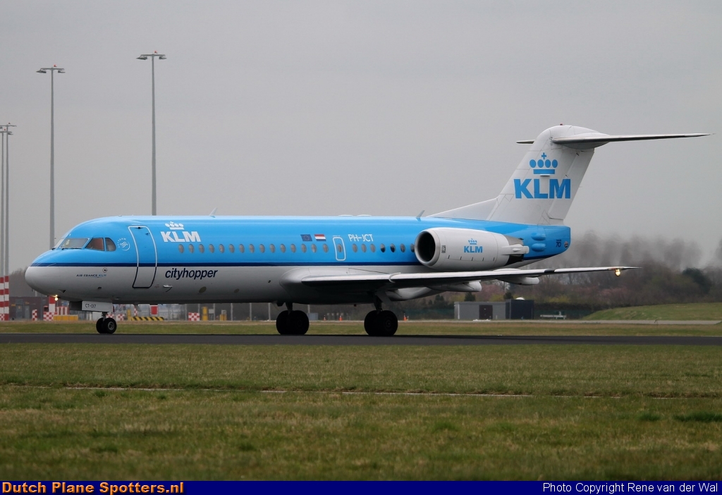 PH-JCT Fokker 70 KLM Cityhopper by Rene van der Wal