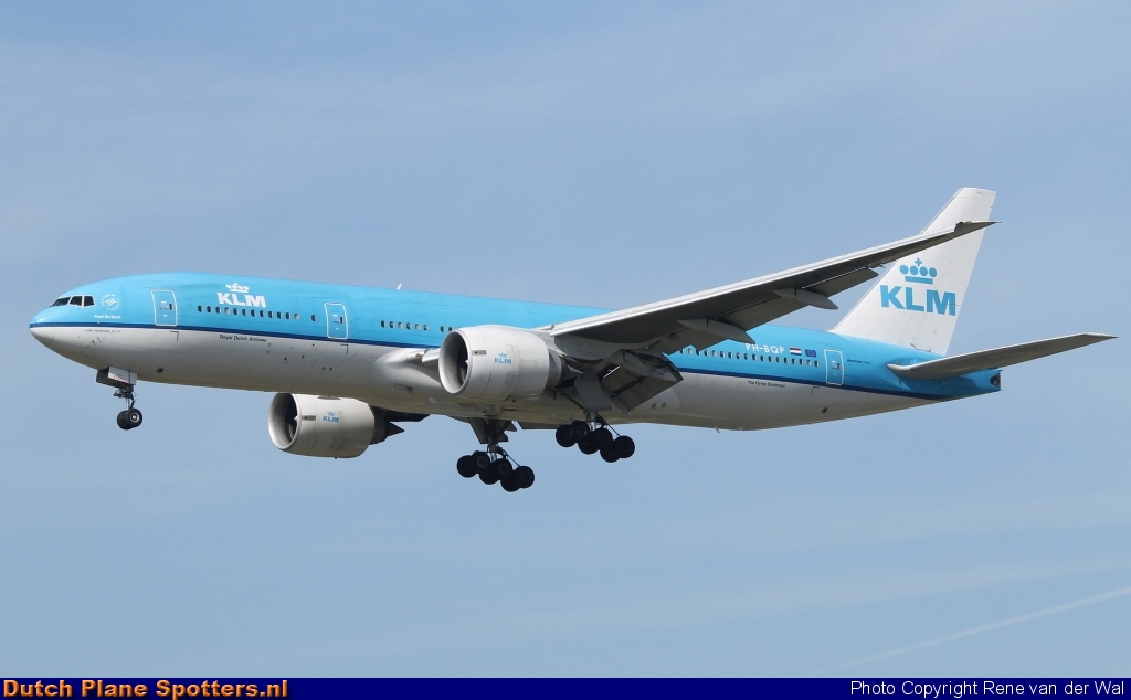 PH-BQP Boeing 777-200 KLM Royal Dutch Airlines by Rene van der Wal