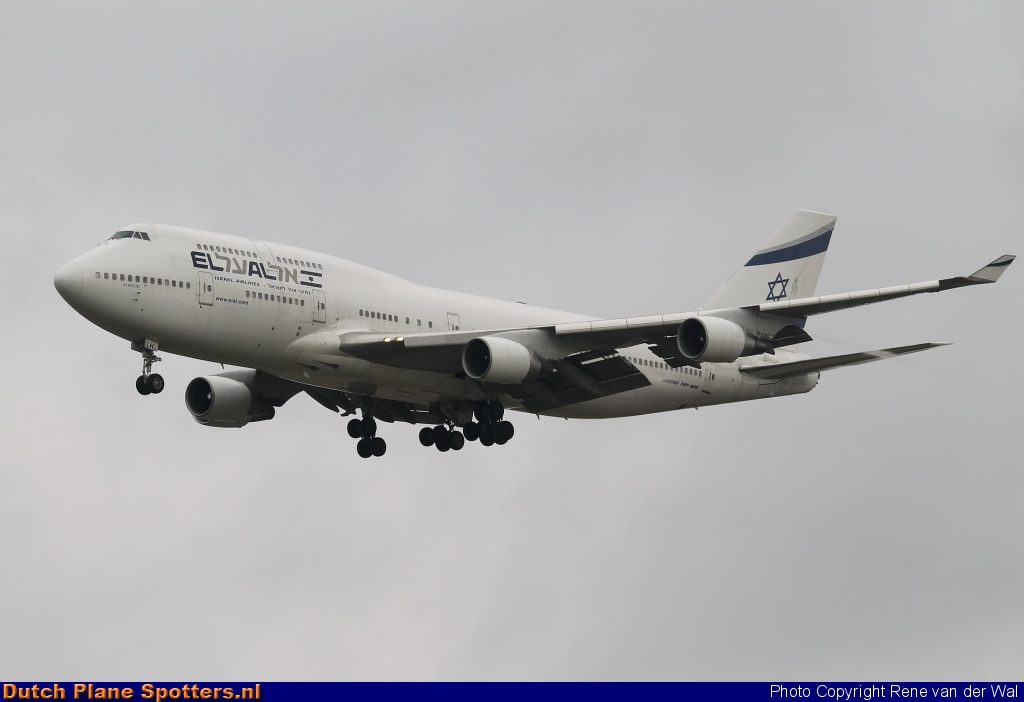 4X-ELH Boeing 747-400 El Al Israel Airlines by Rene van der Wal