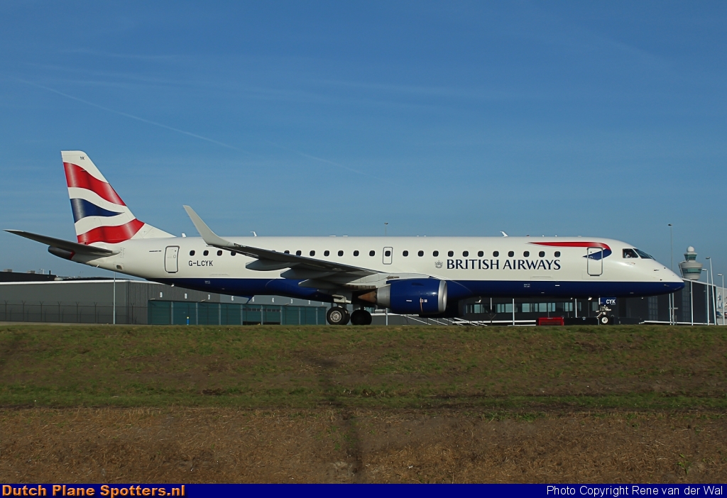 G-LCYK Embraer 190 BA CityFlyer (British Airways) by Rene van der Wal