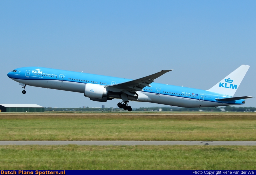 PH-BVA Boeing 777-300 KLM Royal Dutch Airlines by Rene van der Wal