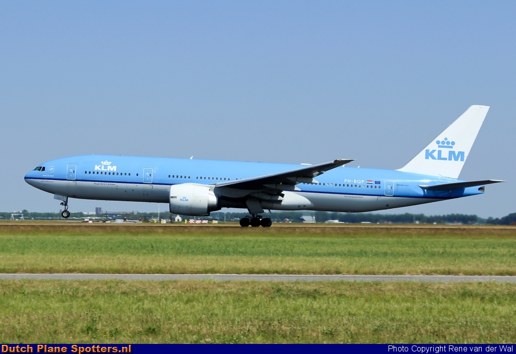 PH-BQP Boeing 777-200 KLM Royal Dutch Airlines by Rene van der Wal