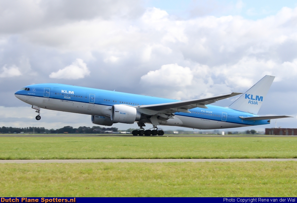 PH-BQM Boeing 777-200 KLM Asia by Rene van der Wal