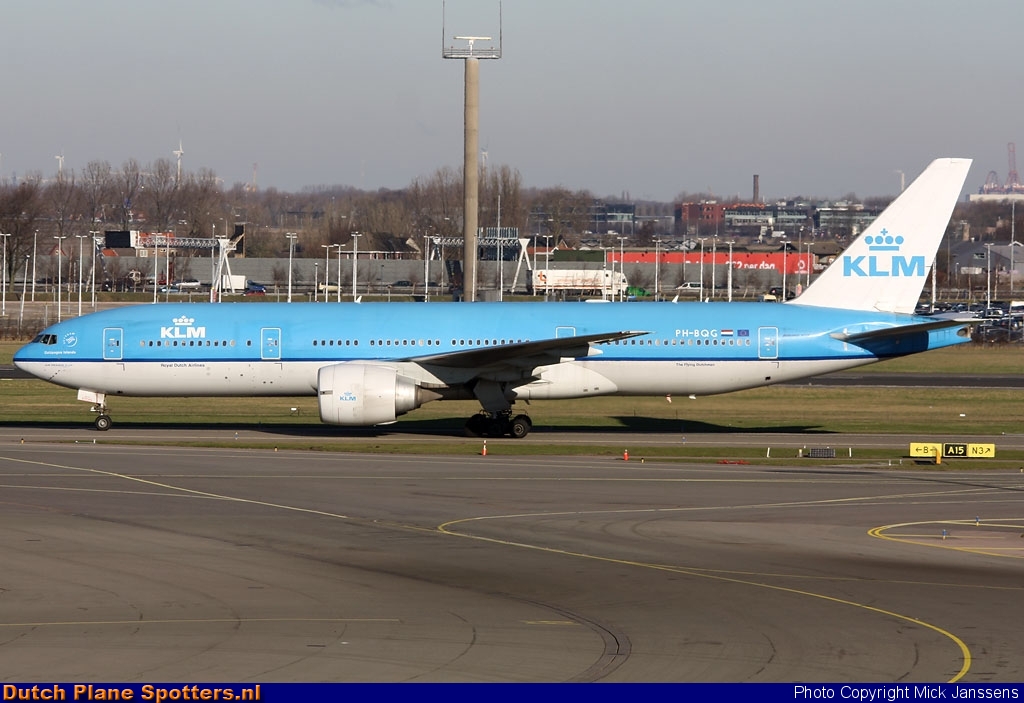 PH-BQG Boeing 777-200 KLM Royal Dutch Airlines by Mick Janssens