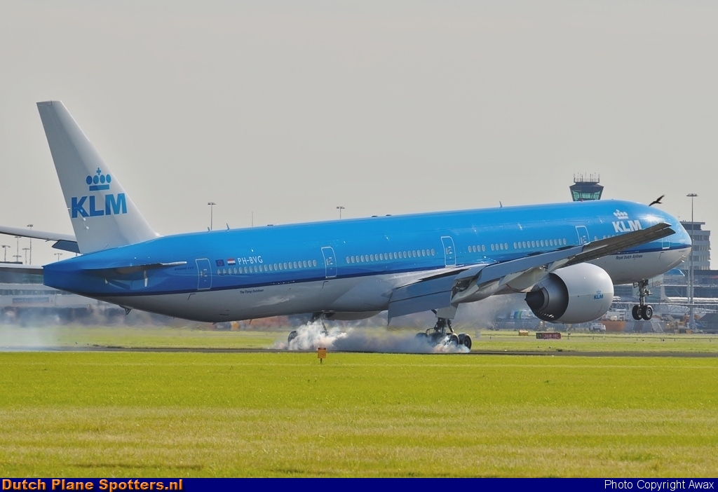 PH-BVG Boeing 777-300 KLM Royal Dutch Airlines by Awax