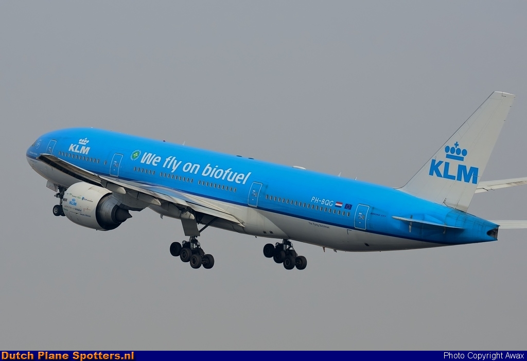 PH-BQG Boeing 777-200 KLM Royal Dutch Airlines by Awax