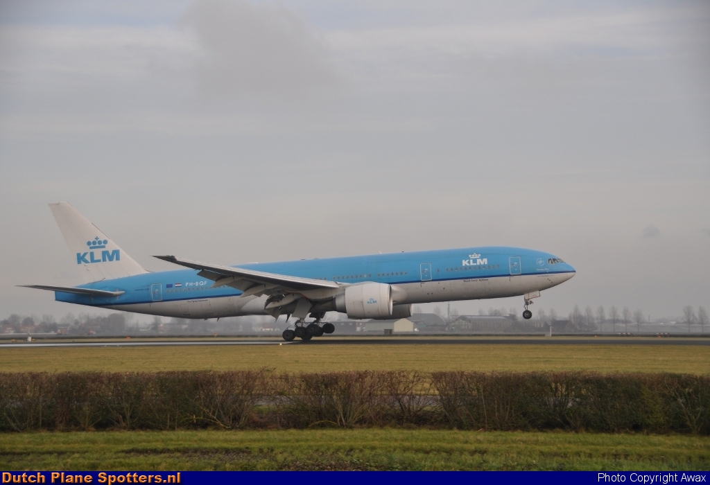 PH-BQF Boeing 777-200 KLM Royal Dutch Airlines by Awax