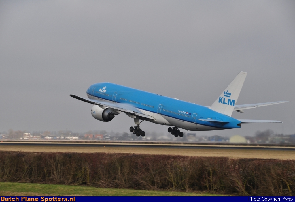PH-BQM Boeing 777-200 KLM Royal Dutch Airlines by Awax