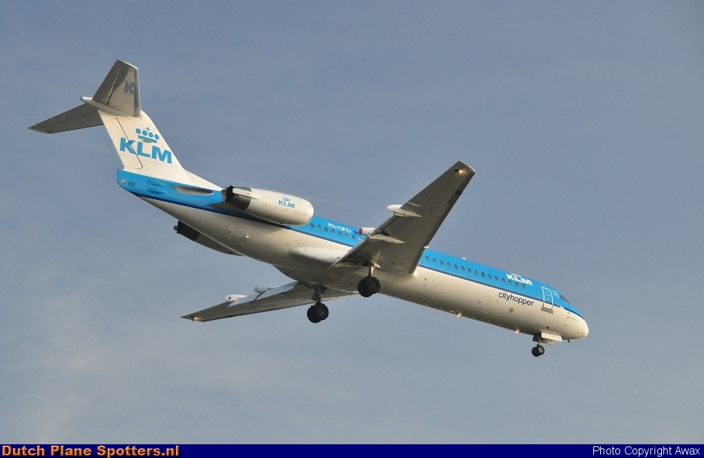 PH-OFO Fokker 100 KLM Cityhopper by Awax