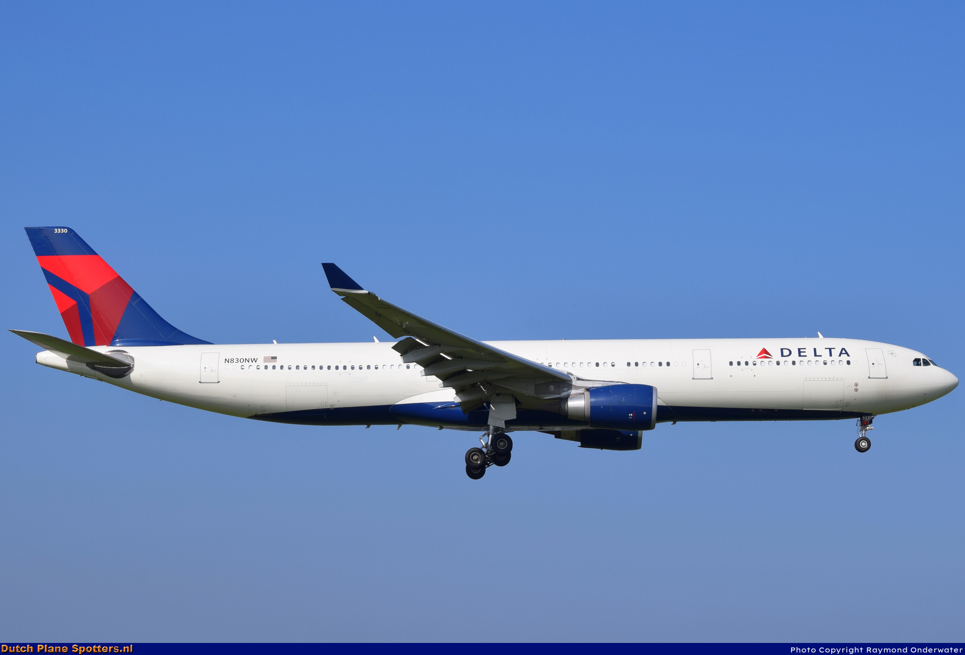 N830NW Airbus A330-300 Delta Airlines by Raymond Onderwater