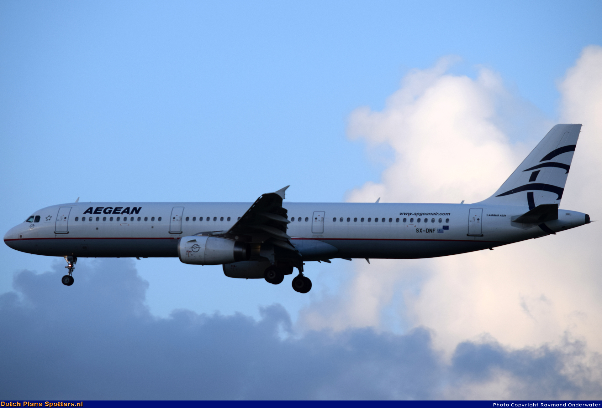 SX-DNF Airbus A321 Aegean Airlines by Raymond Onderwater