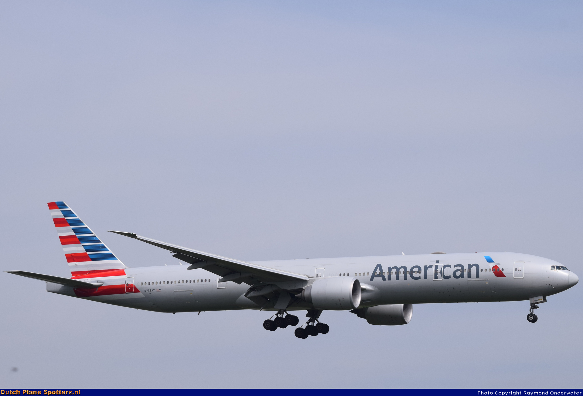 N736AT Boeing 777-300 American Airlines by Raymond Onderwater