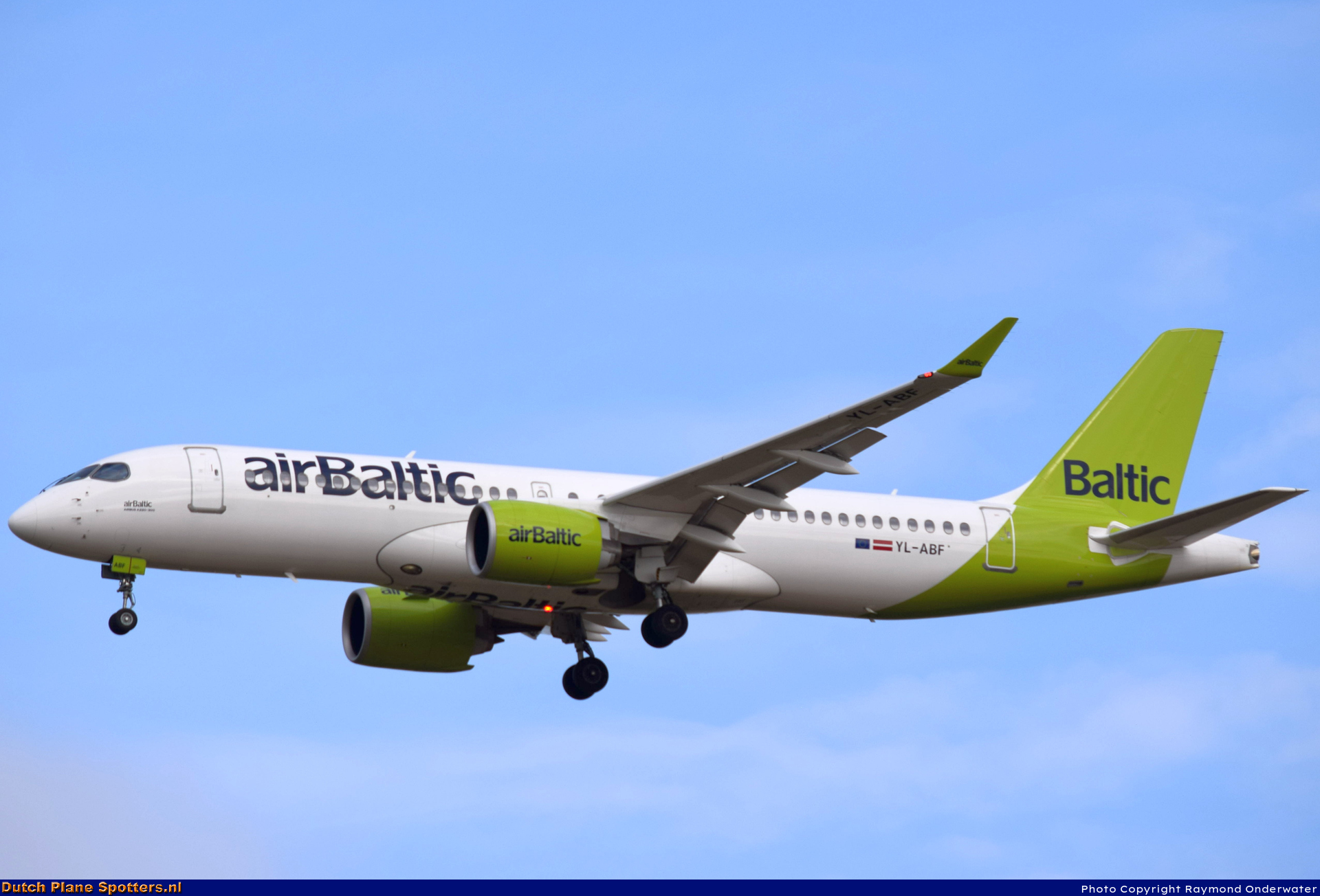 YL-ABF Airbus A220-300 Air Baltic by Raymond Onderwater