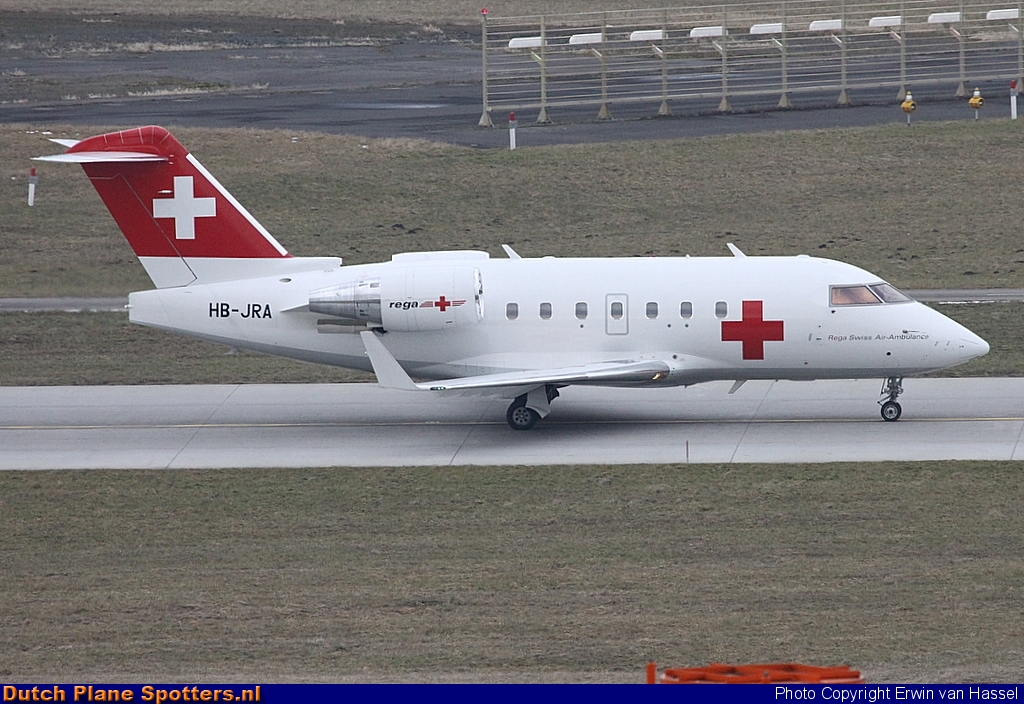 HB-JRA Bombardier Challenger 600 Rega Swiss Air Ambulance by Erwin van Hassel