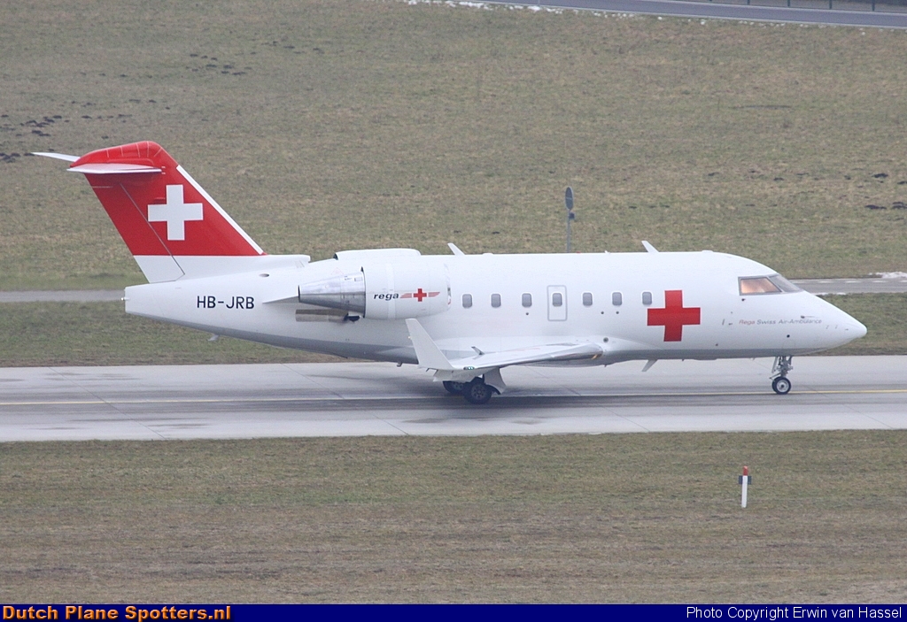 HB-JRB Bombardier BD-100 Challenger 300 Rega Swiss Air Ambulance by Erwin van Hassel
